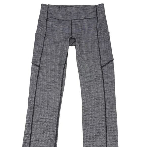 Lululemon Speed Up Tight 28" In Luon Variegated Knit Black Heathered Size 8 - Picture 6 of 10